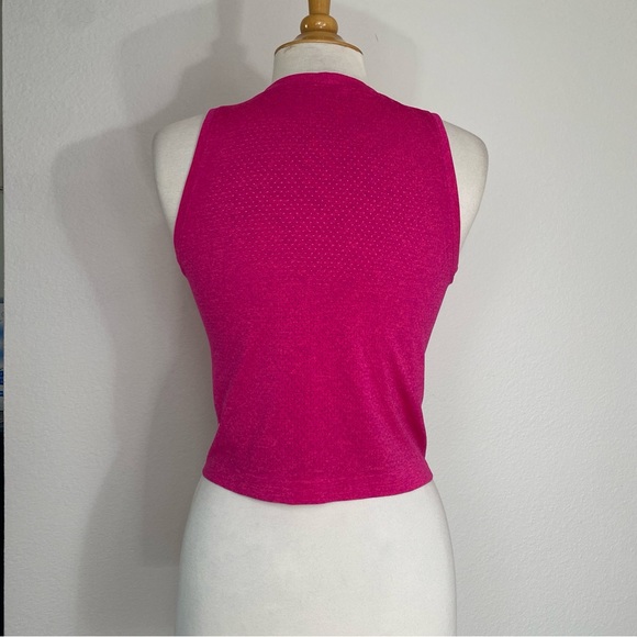 Lululemon Limited Seawheeze Fuchsia Swiftly Breathe Crop Tank Top Size 4 Running - Picture 2 of 14